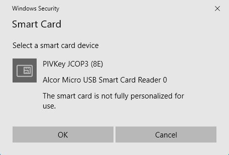 the smart card was not recognized error message|unknown smart card windows 10.